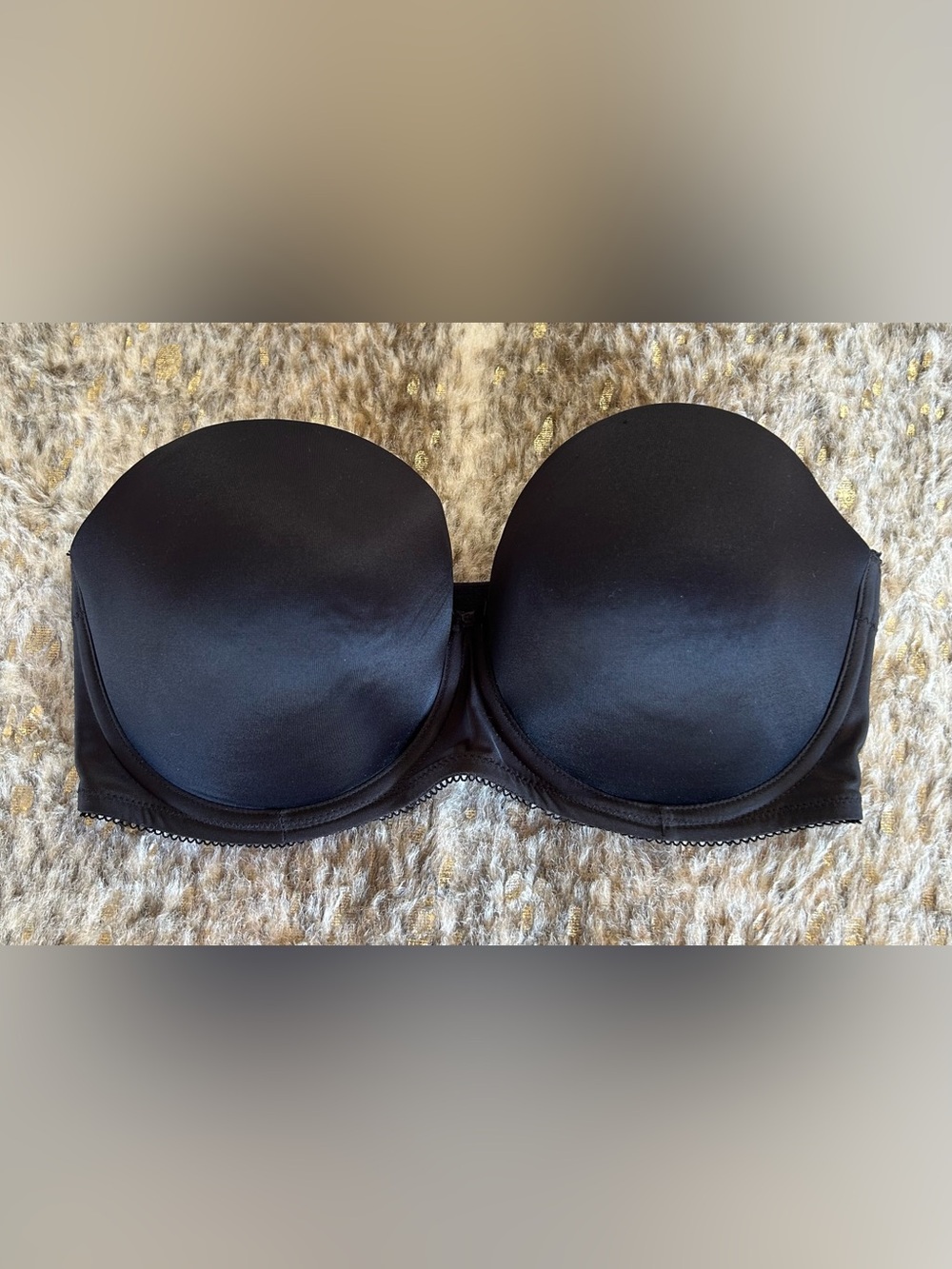Freya Black Strapless Padded Bra 32G